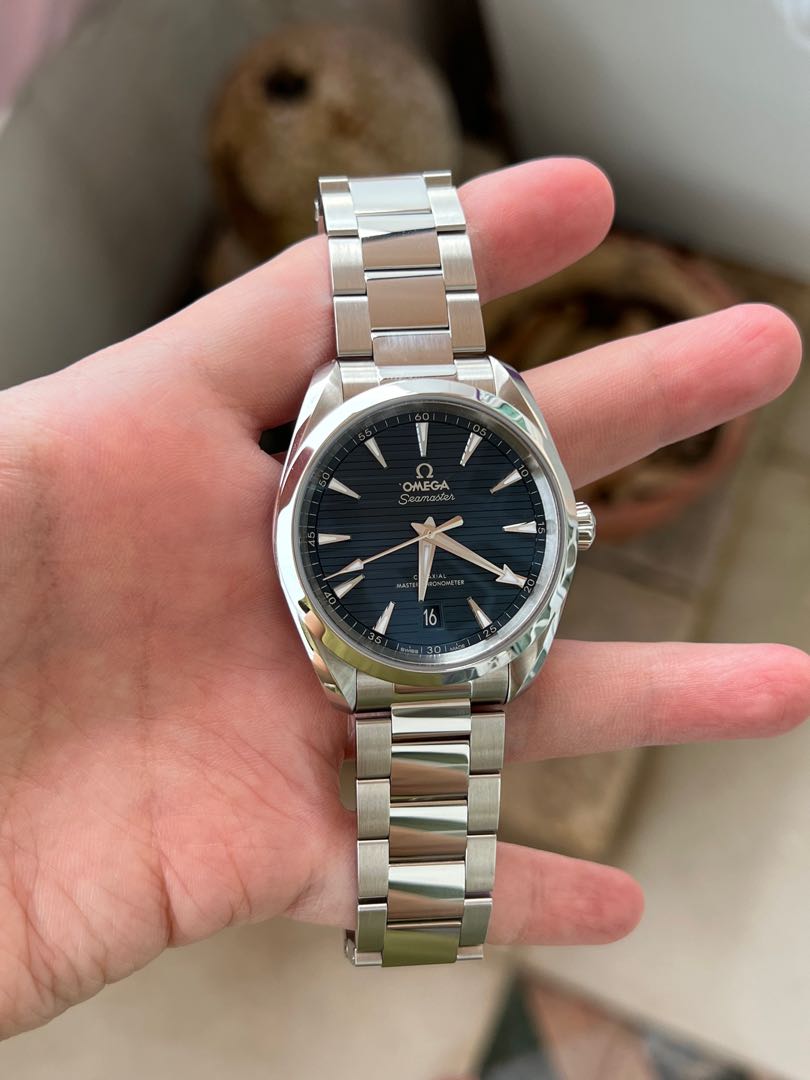 Omega aqua terra 38mm blue deals