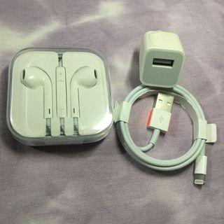Original Apple iPhone Charger Lightning Cable 3.5mm jack Earpods Headset