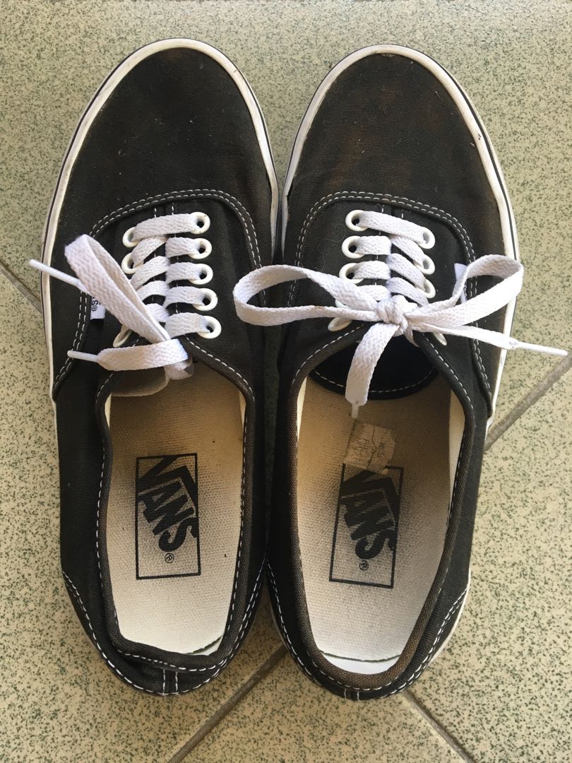 womens black vans size 8