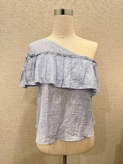 POMELO One Shoulder Ruffle Top Size XS