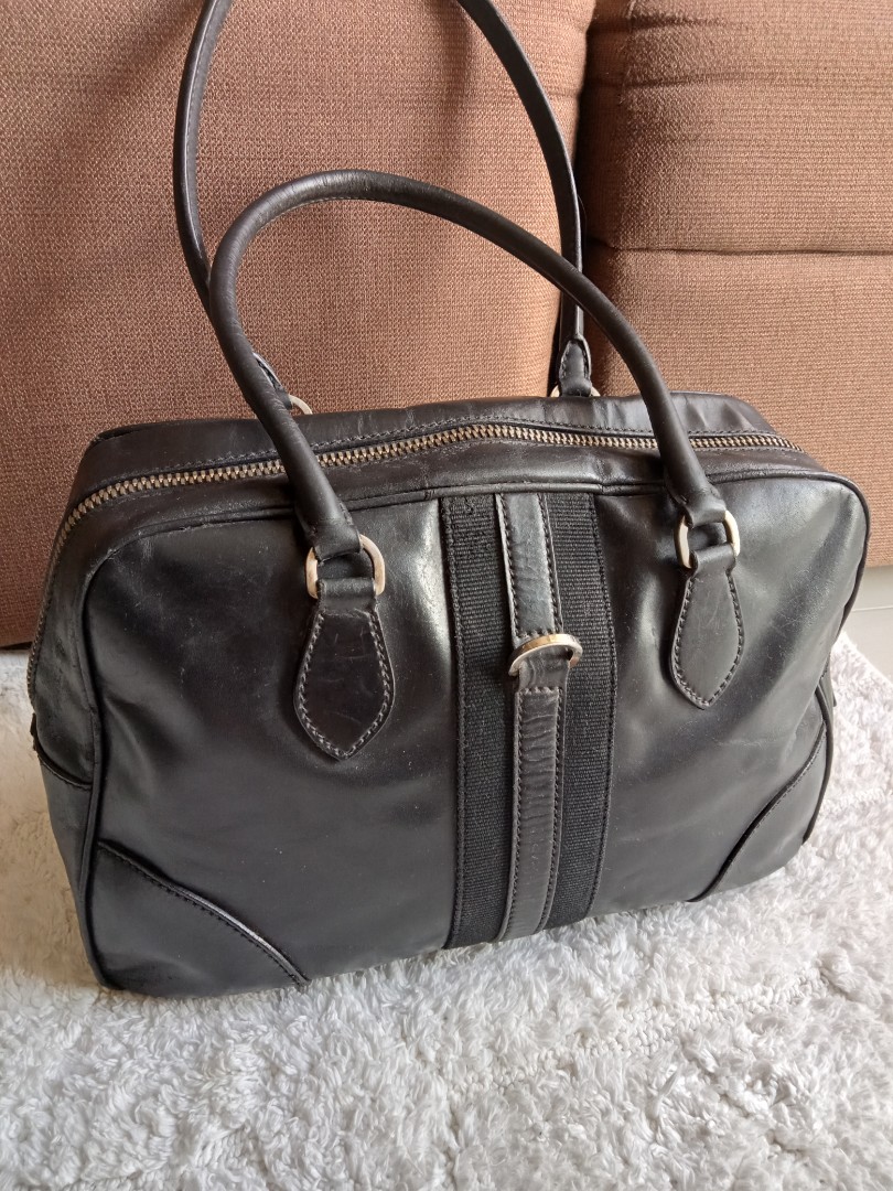 Prada bowling bag vintage, Luxury, Bags & Wallets on Carousell