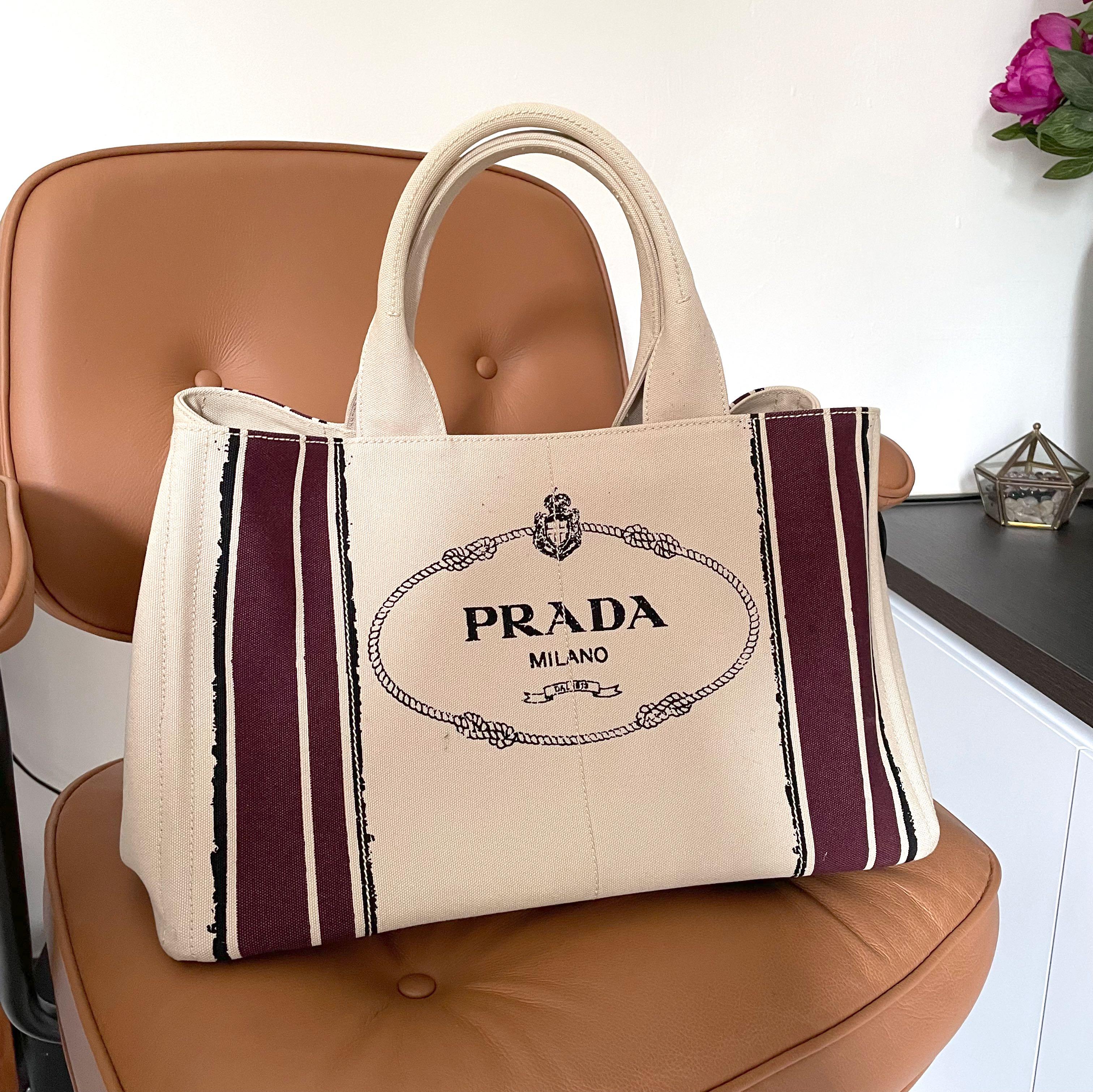 Prada Canvas Big Bag, Luxury, Bags & Wallets on Carousell