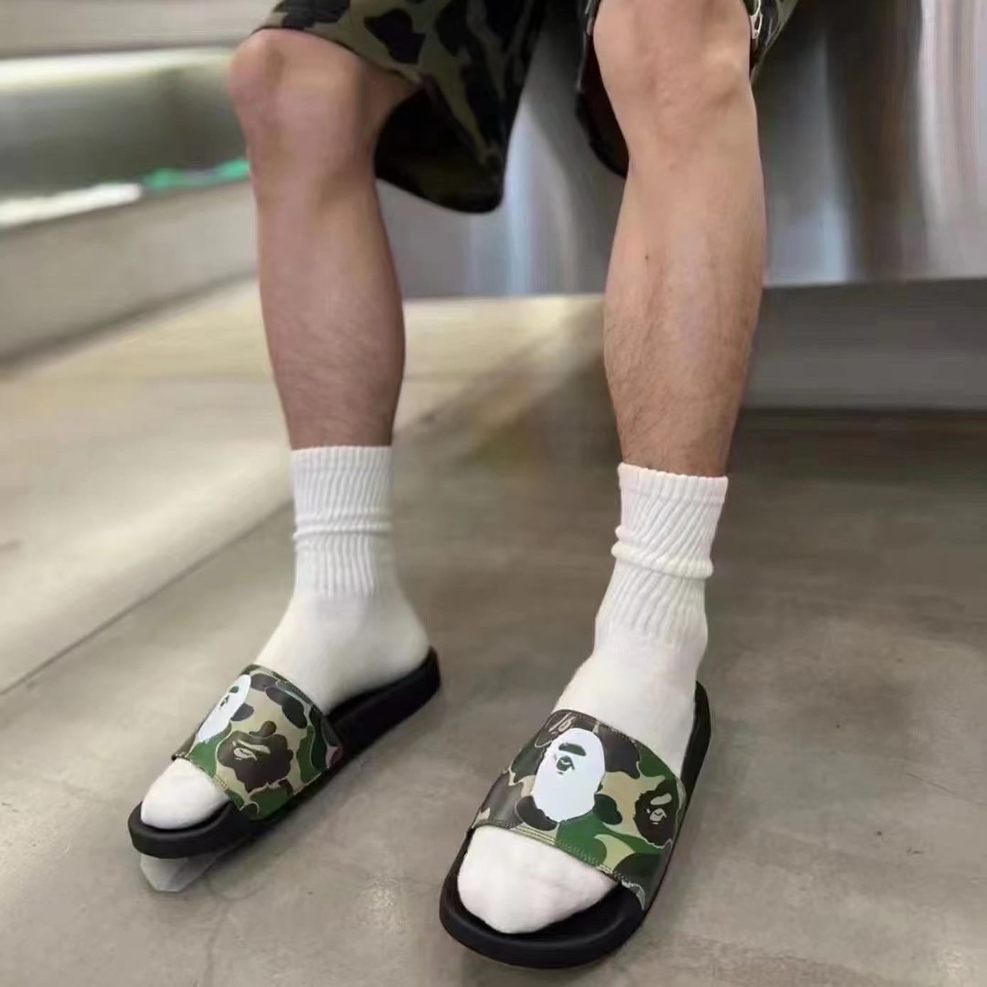 Preorder]BAPE ABC Camo Slide Sandals, Men's Fashion, Footwear