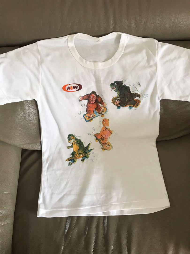 Rare Retro A&W T-shirt from 1980s, Men's Fashion, Tops & Sets, Tshirts ...