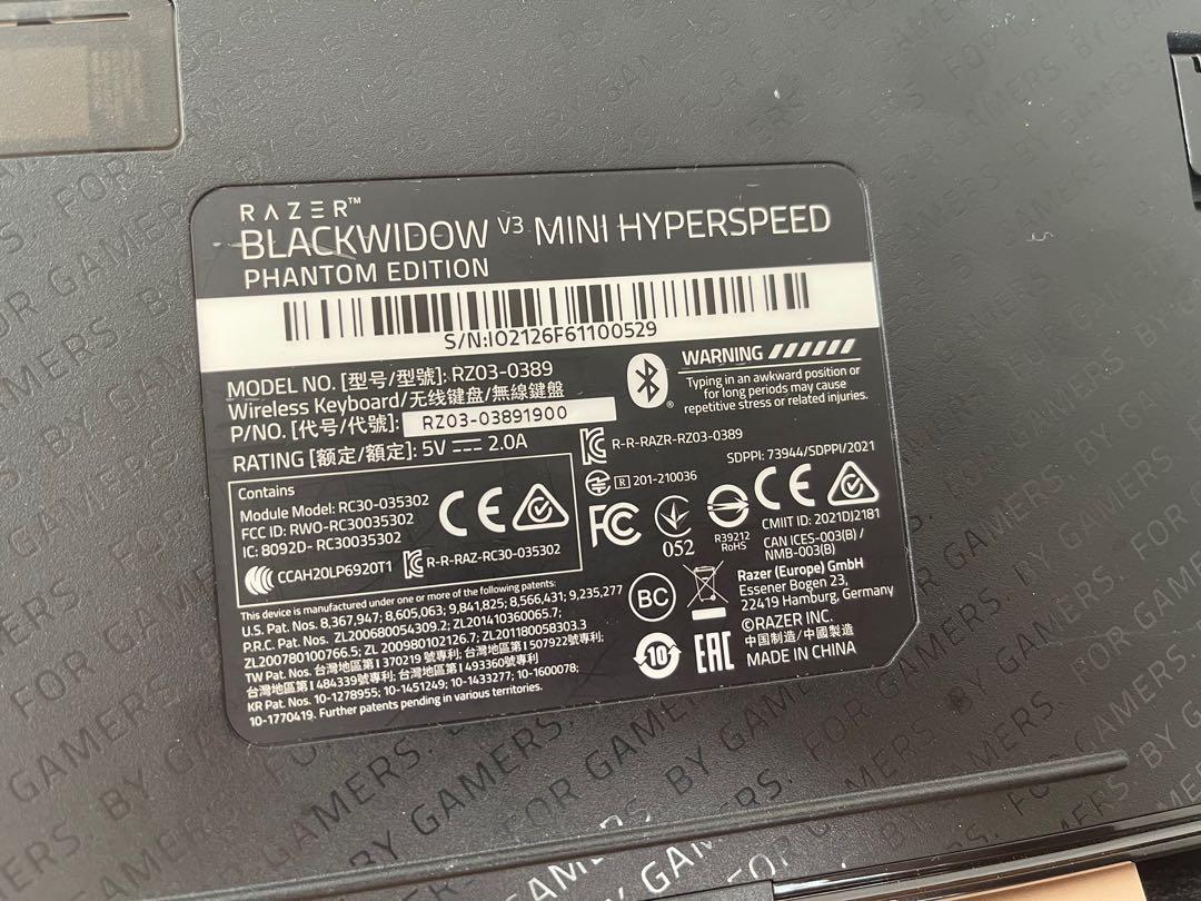Defective Razer blackwidow mini V3 hyperspeed phantom edition (Category: Computer Keyboard) located in Taguig. Submitted by pokwen (Listing ID 1167031777, Image 2). Description: This is the phantom edition of the Razer blackwidow mini V3 hyperspeed Originally 10,000 php Double type on some keys No box, no cables just the keyboard and the wireless dongle RFS: Decluttering .