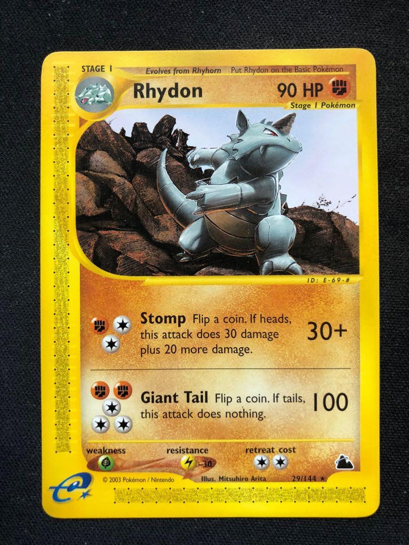 Rhydon - 29/144 - Rare Skyridge Singles Pokemon Cards/TCG, Hobbies & Toys,  Toys & Games on Carousell