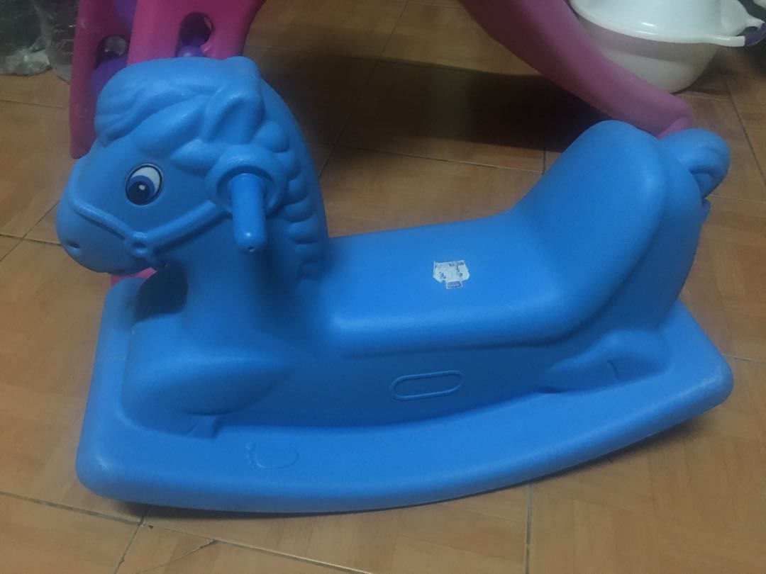Ride On Rocking Horse Toy Blue, Hobbies & Toys, Toys & Games on Carousell