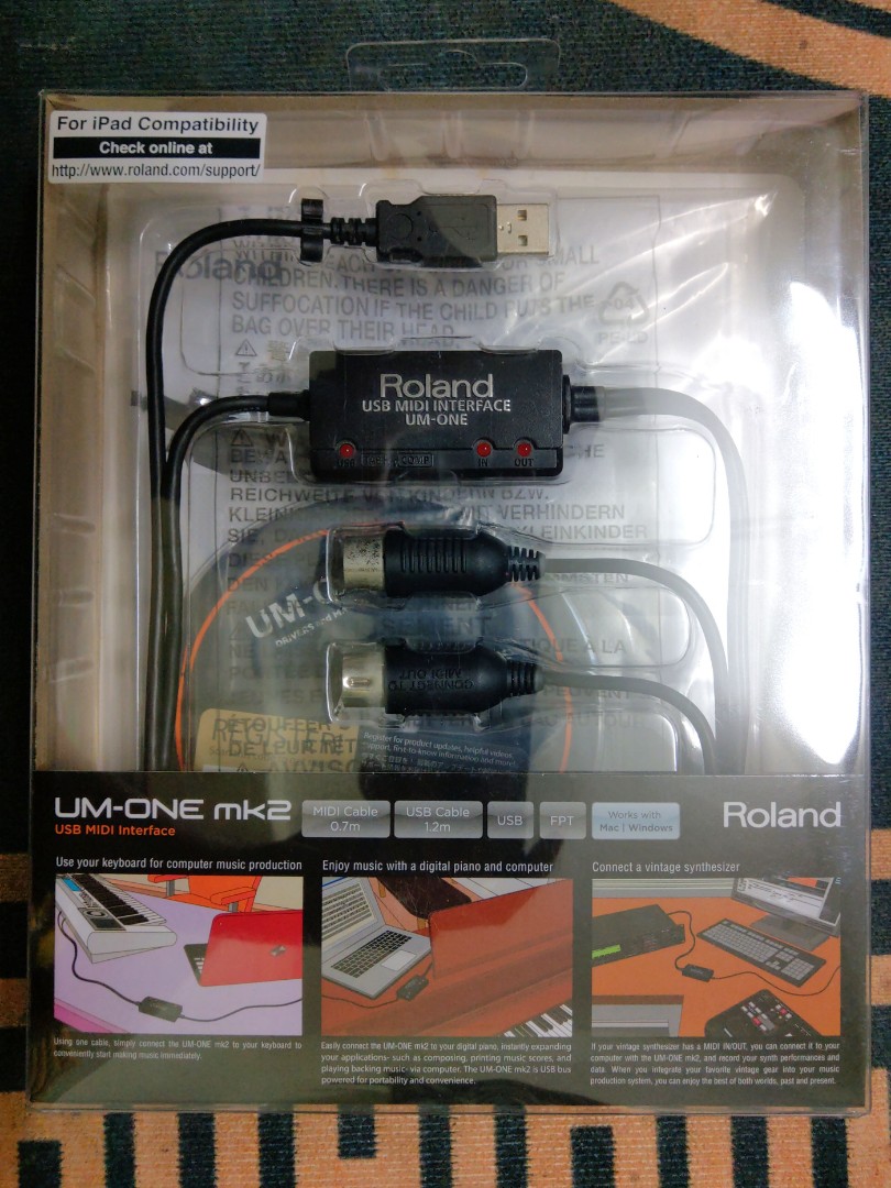USB　Roland　Audio　Other　UM-ONE　Carousell　MK2,　interface　Equipment　on　midi　Audio,