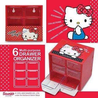 Sanrio Hello Kitty Multi-purpose 6 Drawer Desk Organizer