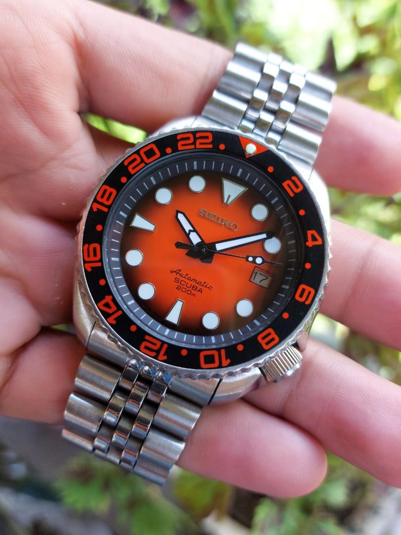 Seiko ORANGE GARNET Mod Automatic Diver's Watch, Men's Fashion, Watches &  Accessories, Watches on Carousell