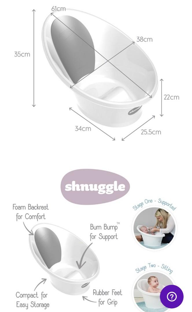 Shnuggle bath tub, Babies & Kids, Bathing & Changing, Bathtub & Bath Accessories on Carousell