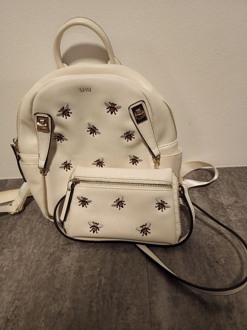 Shu cute white backpack, Women's Fashion, Bags & Wallets, Backpacks on