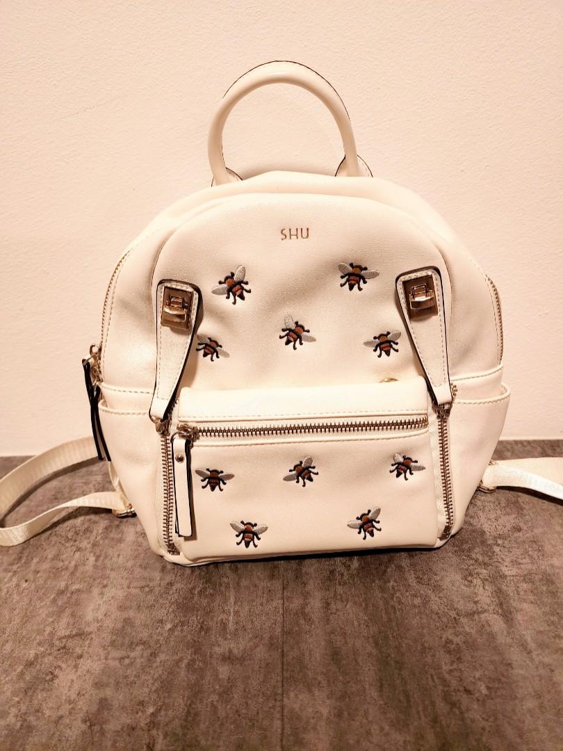 Shu cute white backpack, Women's Fashion, Bags u0026 Wallets, Backpacks on  Carousell