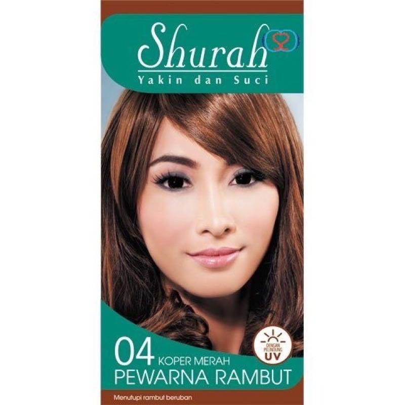 Shurah Pewarna Rambut Ekstrak Inai & Pelindung UV Mesra Wudhuk Hair Dye