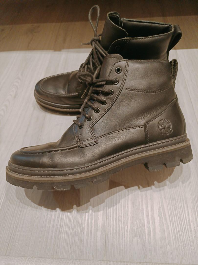 Timberland Men s Black Port Union Moc Toe Waterproof Leather Boots in EU40 UK6.5 US7W
