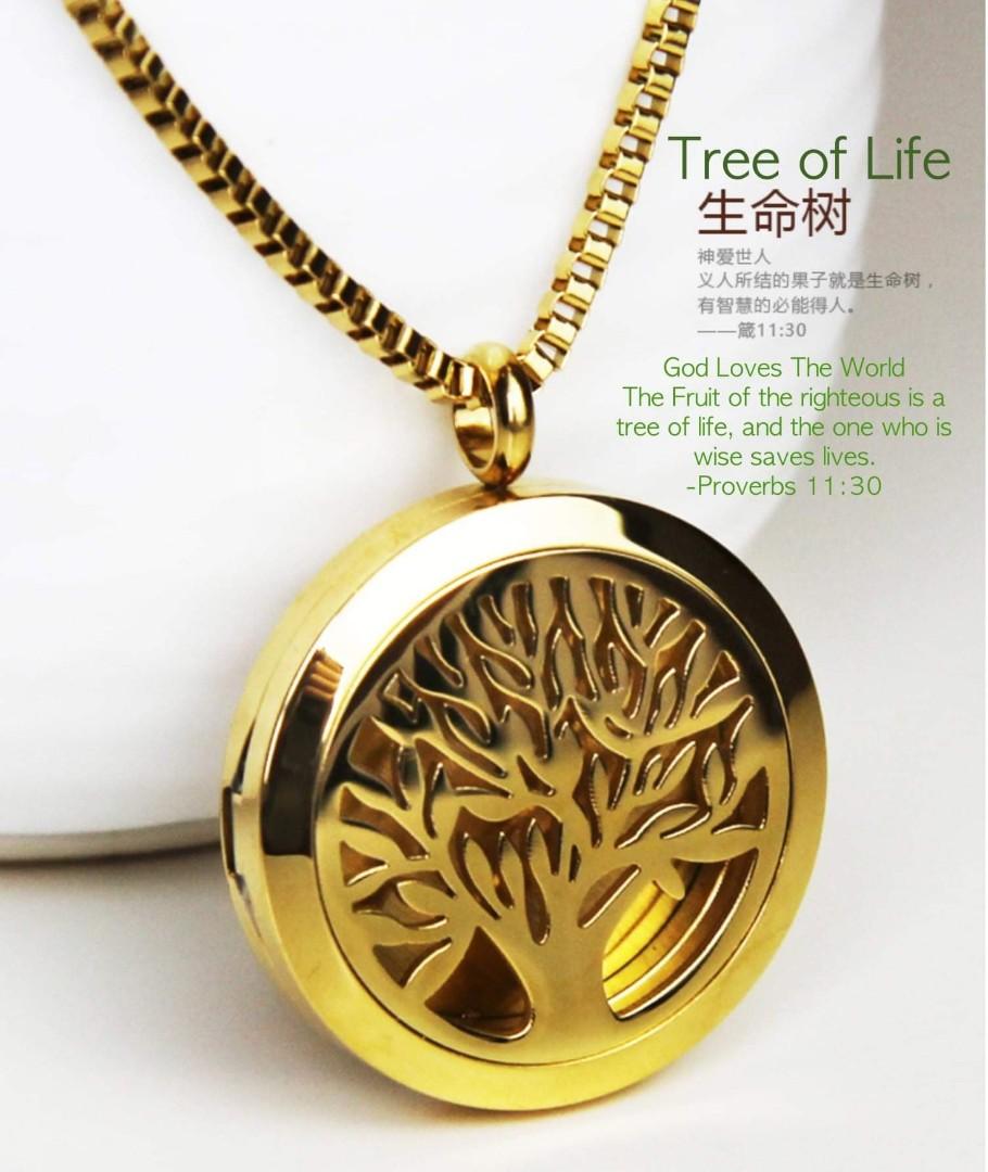 Gold necklace sales tree of life