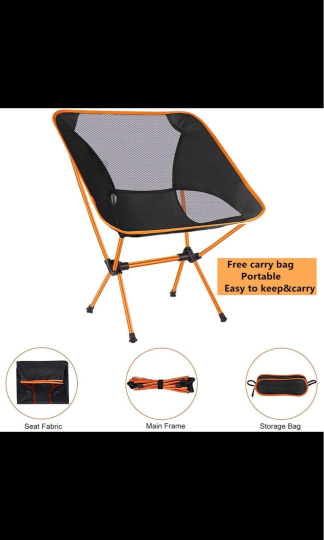 Ultralight Backpacking Camping Chair Fishing Chair Adults Backpacker Heavy  Duty 100KG Capacity Packable Collapsible Port, Furniture & Home Living,  Furniture, Chairs on Carousell
