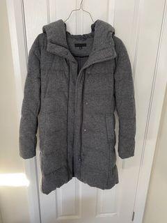 UNIQLO longline puffer jacket down and wool