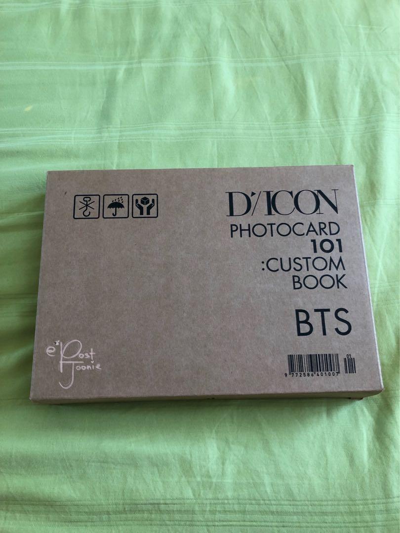 Unsealed Dicon 101 (Category: K-Wave Merchandise) located in Kalibo. Submitted by postjoonie (Listing ID 1167029209, Image 2). Description: ₱1000 only ! (₱900 payo) ╰ only jin, hobi, taehyung, and group pcs are complete set ! — jungkook : 13 pcs — yoongi : 8 pcs — jimin: 7 pcs — joon: 10 pcs ╰ mint, pc holder still sealed.