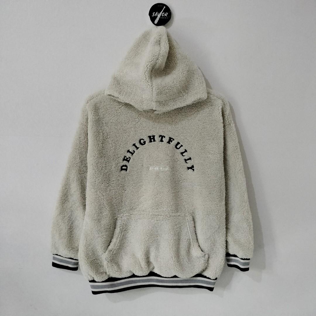Usall Sherpa Hoodie. Unisex, Fesyen 