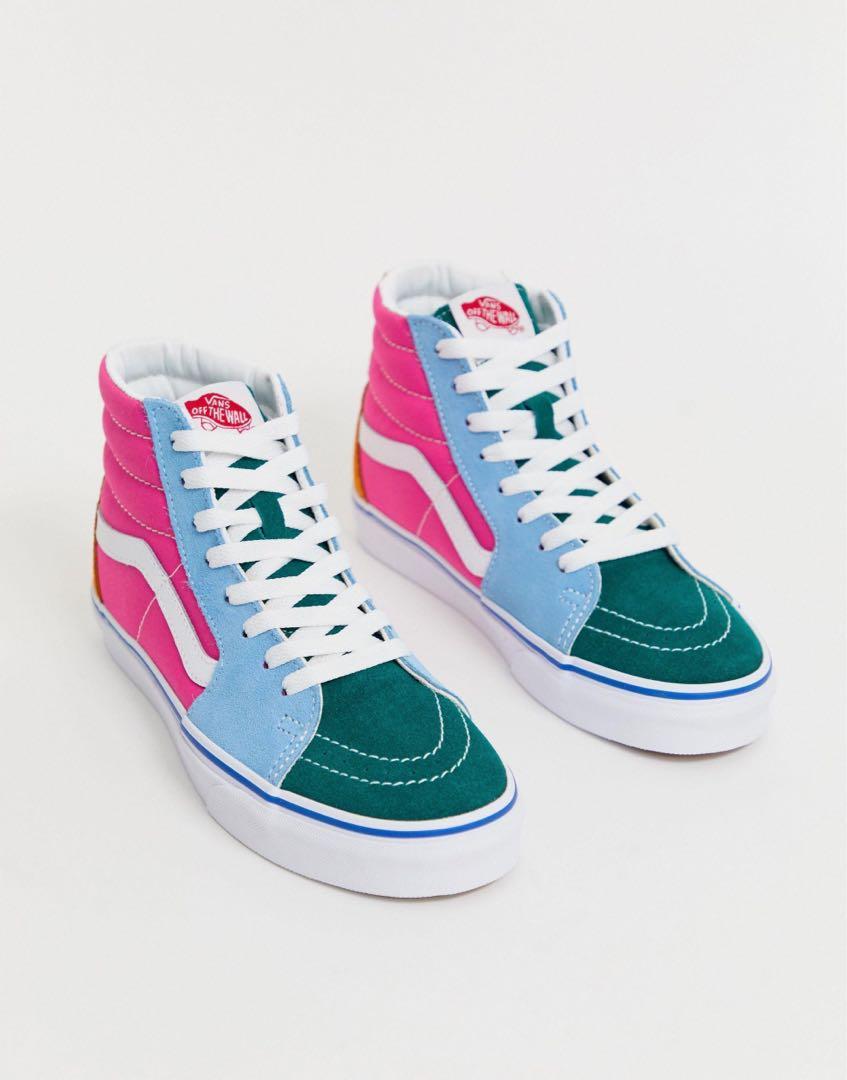 Color block best sale vans sk8 hi