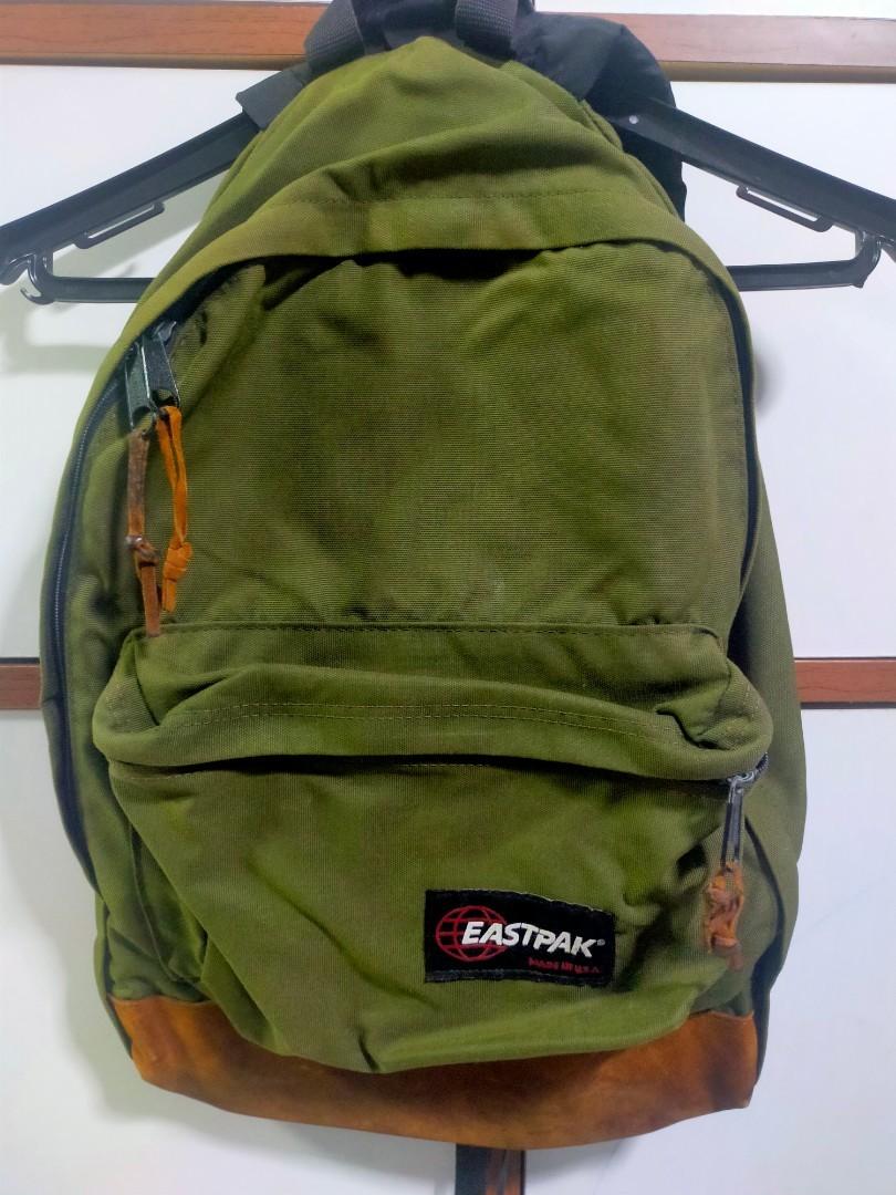 Vintage Eastpak USA Green Men s Fashion Bags Backpacks on Carousell