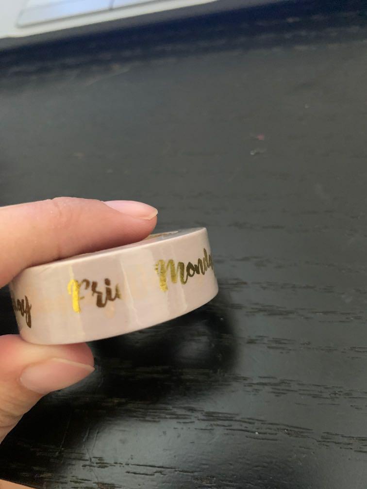 Washi tape- nude pink (Category: Craft Supplies & Tools) located in Paranaque City. Submitted by angela.barretto (Listing ID 1167034736, Image 3). Description: Washi tape Days of the week 1pc only.