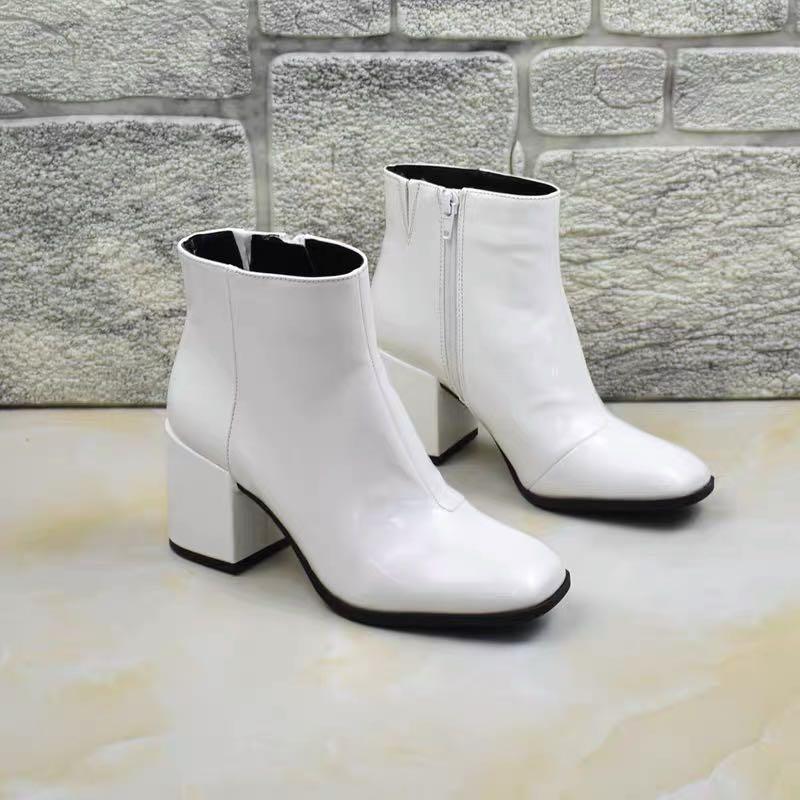 White shop beatle boots