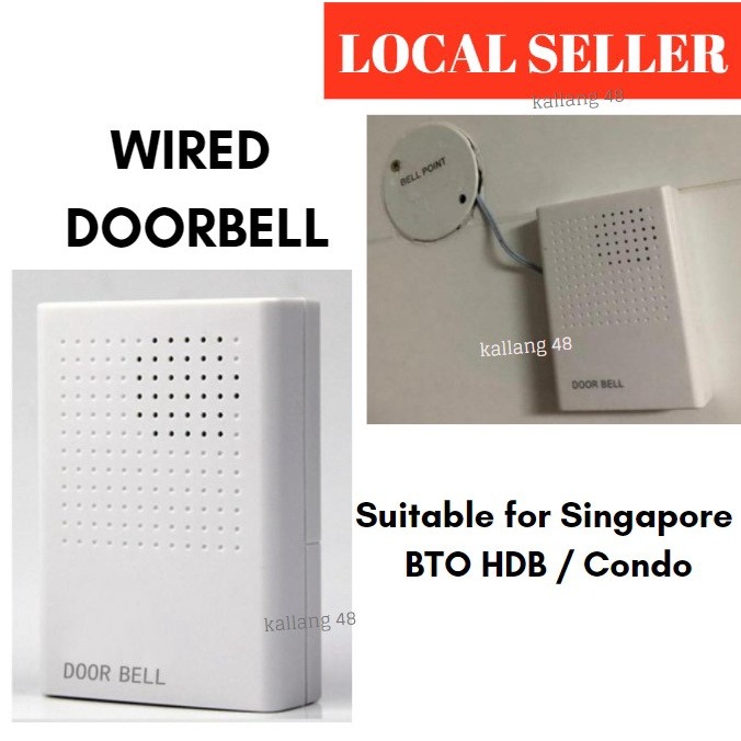 Wired Doorbell (with battery compartment) Singapore Voltage HDB Condo