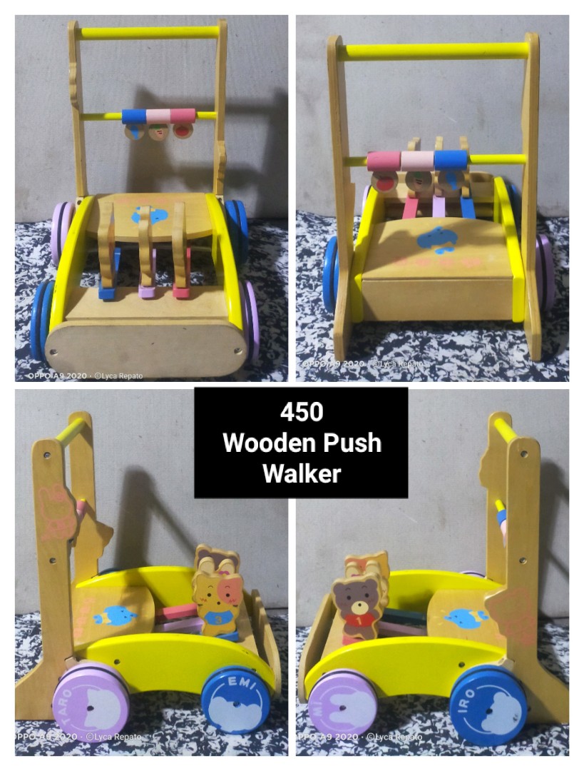 Push Toy Walker Kids Wooden Toddler Toy Push And Pull Exercises