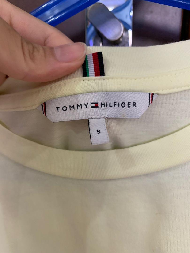 Yellow Tommy Hilfiger t-shirt, Men's Fashion, Tops Sets, Tshirts