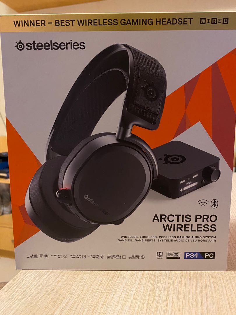 9成新Steelseries Arctis Pro Wireless 全套, 音響器材, 頭戴式/罩耳式