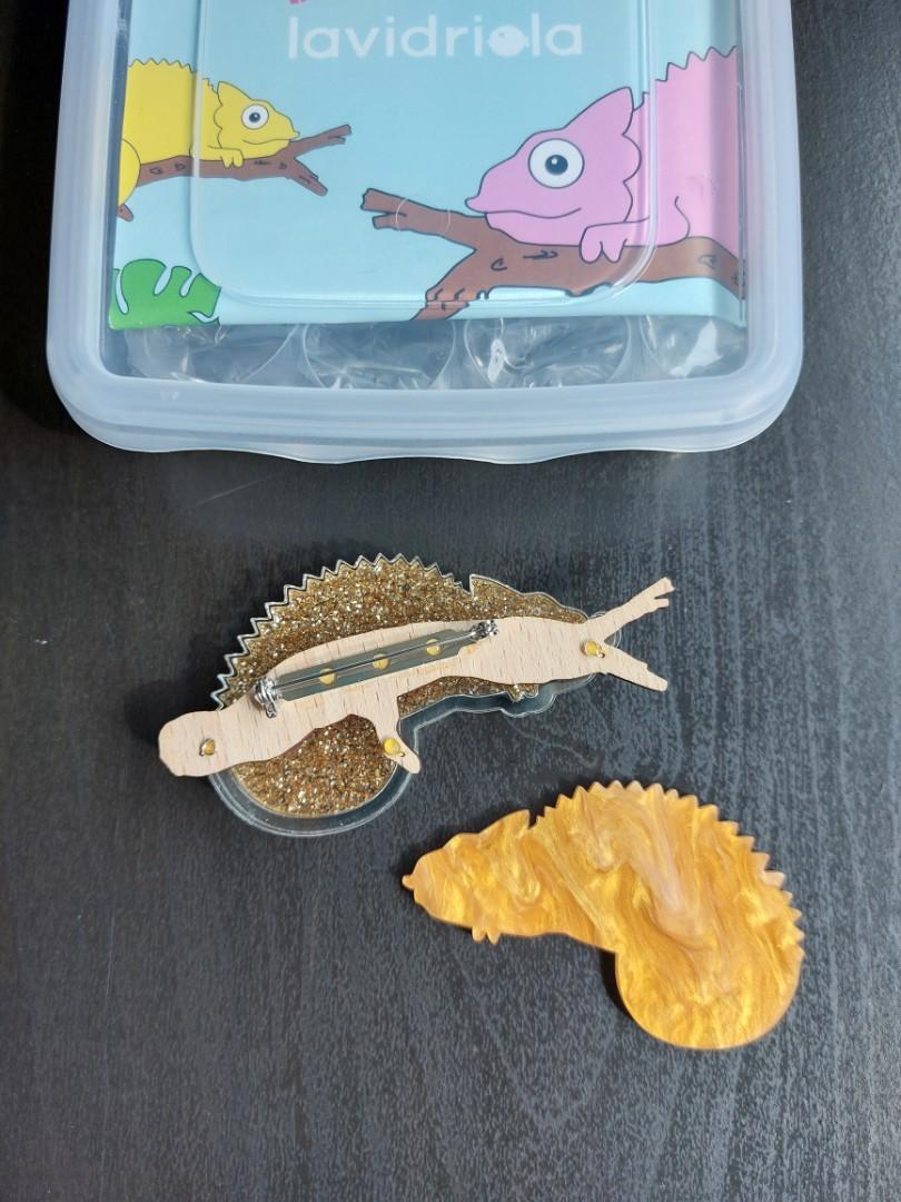 La Vidriola Pack of 2 INSERTS for CHAMELEON Brooch Glitter