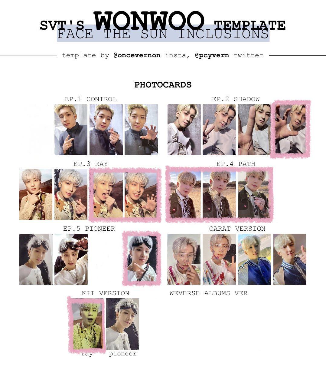 SEVENTEEN ウォヌ　face the sun kit ray SEVENTEEN - [Face the Sun] (4th Album KIHNO KIT RAY Version
