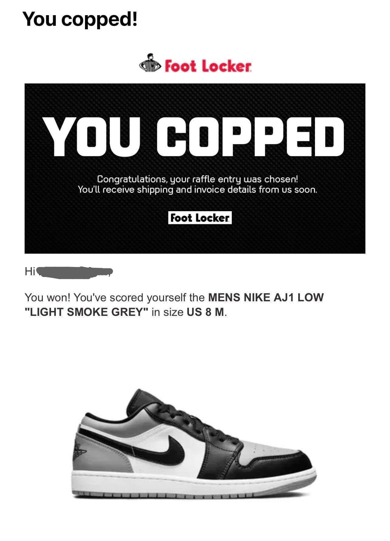 foot locker jordan 1 mid light smoke grey