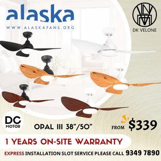 ALASKA Opal III ceiling fan from $339 with 20W Samsung Led Dimmable Function !! lowest installation price