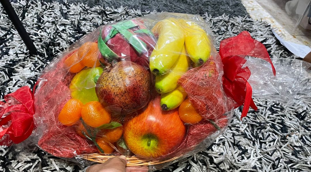 Artificial Fruits with basket 25, Furniture & Home Living, Home