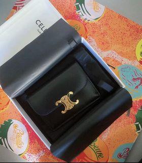 Authentic Celine card holder with flap
