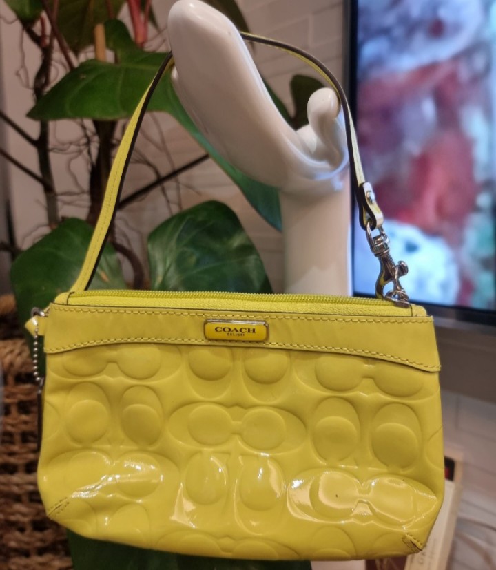 coach neon wristlet