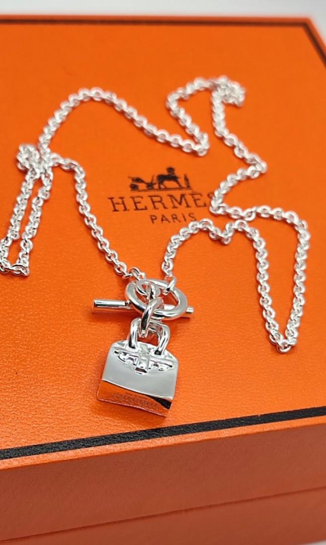 Hermès Mini Birkin Amulette Sterling Silver Bracelet ST Hermes
