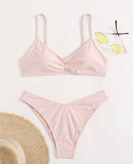 Baby Pink Bikini (Shein), Women's Fashion, Swimwear, Bikinis ...