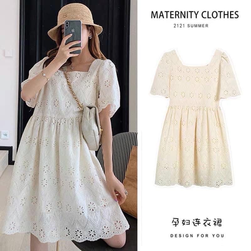 Eyelet fabric deals dress