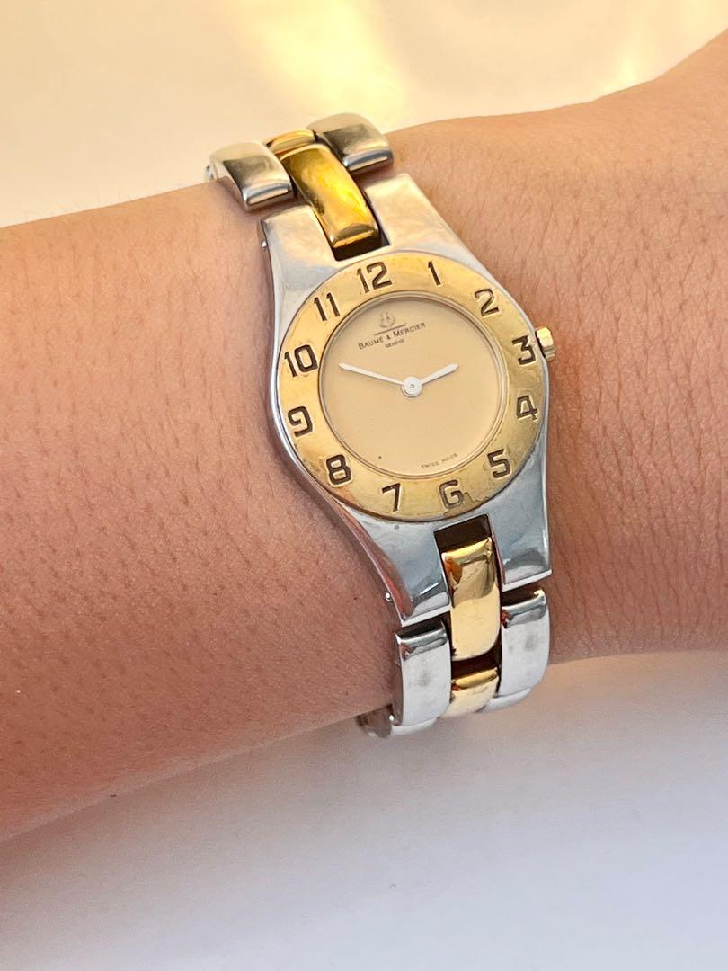 Baume & Mercier Ladies Preloved Watch (Category: Luxury Watches) located in Quezon City. Submitted by watchfindsph (Listing ID 1167220722, Image 2). Description: 100% original Swiss made Quartz 2-tone 7” Very good condition.