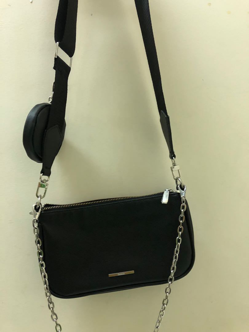 Bershka Multi pocket shoulder Bag with chain Luxury Bags