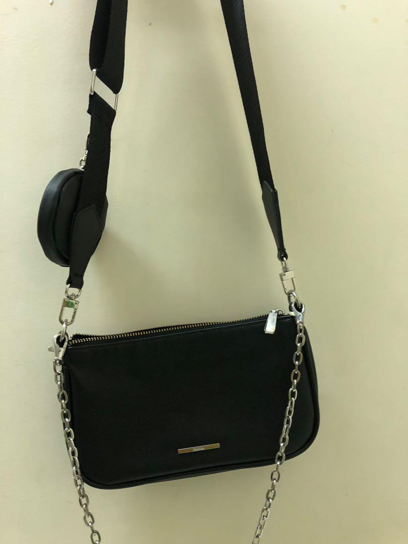 Bershka Multi pocket shoulder Bag with chain
