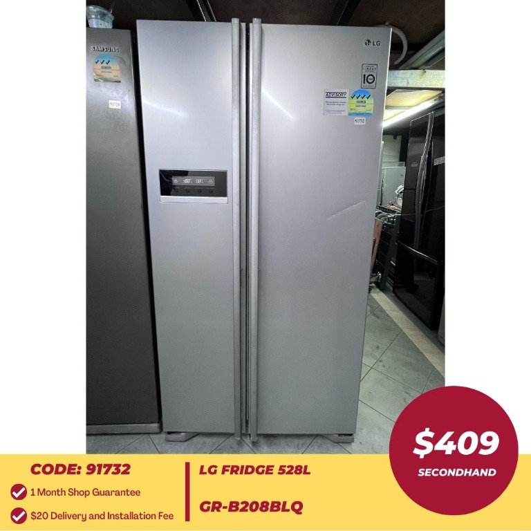 BEST DEAL! LG Fridge 528L GRB208BLQ, TV & Home Appliances, Kitchen