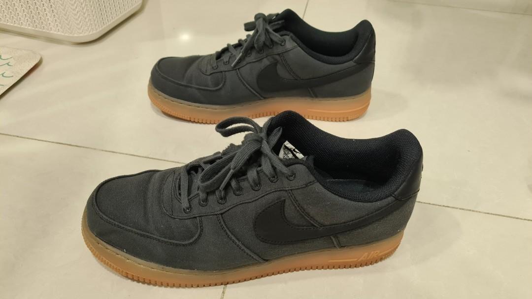 Black canvas air force 1 clearance