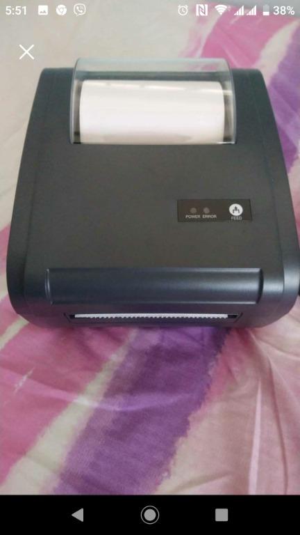 Bluetooth Printer (Category: Printers, Scanners & Copiers) located in Pasig City. Submitted by michaelgozum1 (Listing ID 1167321371, Image 3). Description: Selling our bluetooth printer since hindi na din namen sya nagagamit and meron naman binibigay si shopee at Lazada na sticker pm if your interested thank you. .