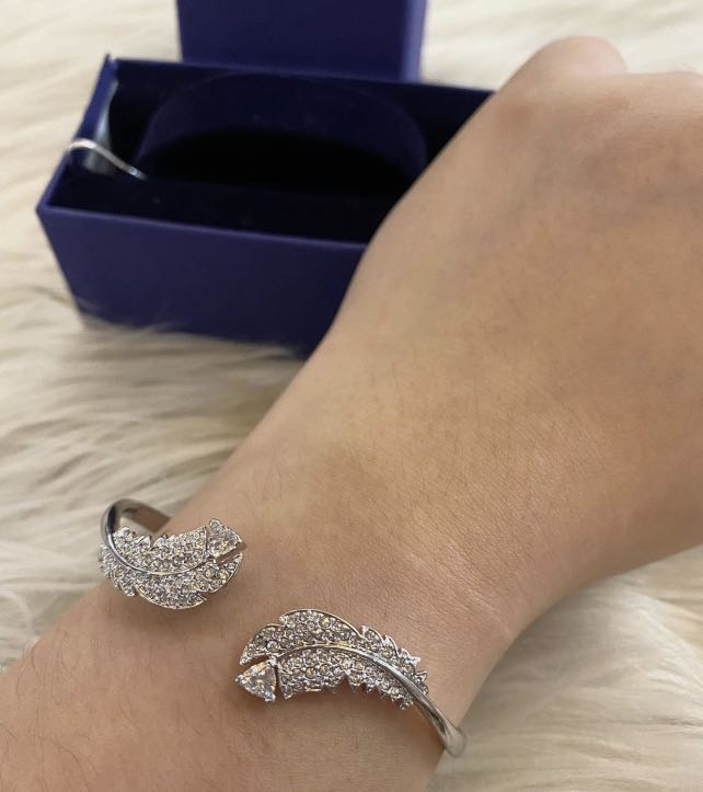 Swarovski cheap bracelet feather