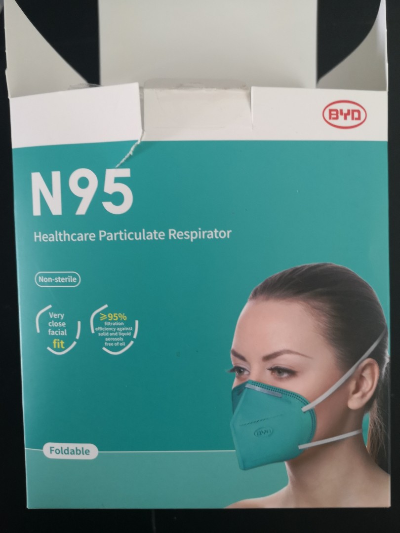 BYD N95, Health & Nutrition, Face Masks & Face Shields on Carousell